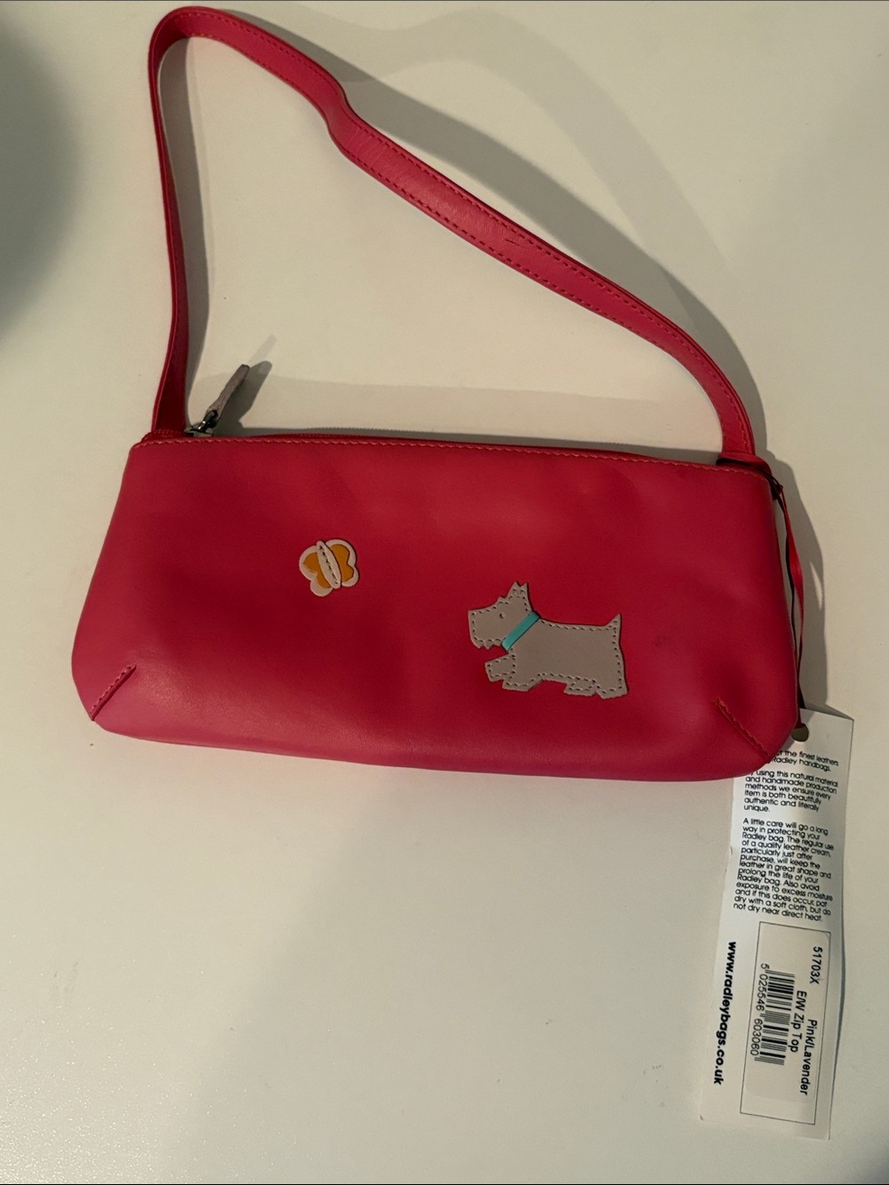 Radley London pink leather mini bag